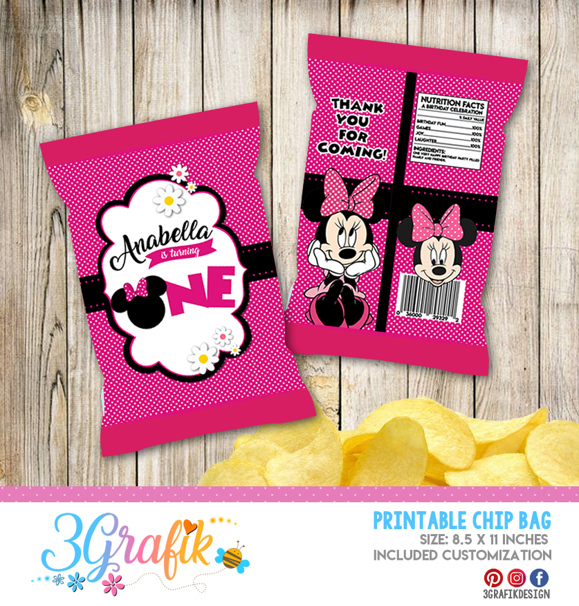 Mickey Mouse & Minnie Mouse themed Chip Bag 🥰🤫 * * Templates