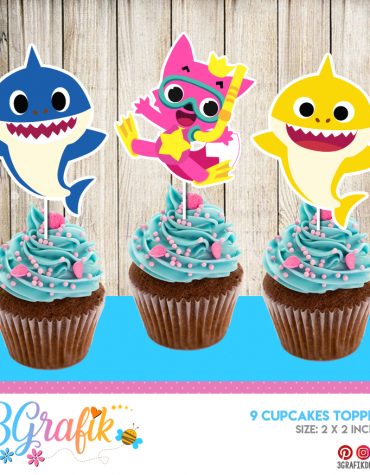 Baby Shark-Birhtday-Party-cupcake-topper
