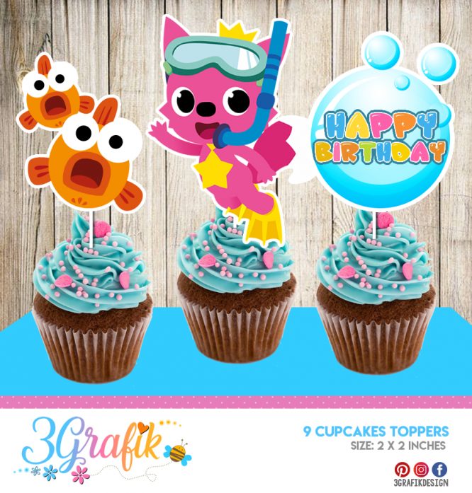 Baby Shark-Birhtday-Party-cupcake-topper