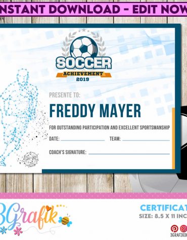 Soccer-Award Certificate-ecitable-template