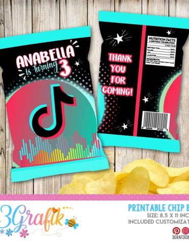 Tik Tok Chip Bags printable