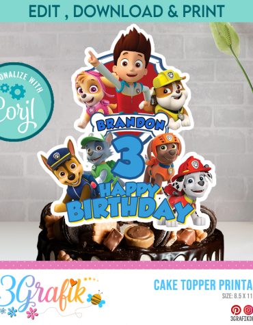 Paw Patrol Cake Topper