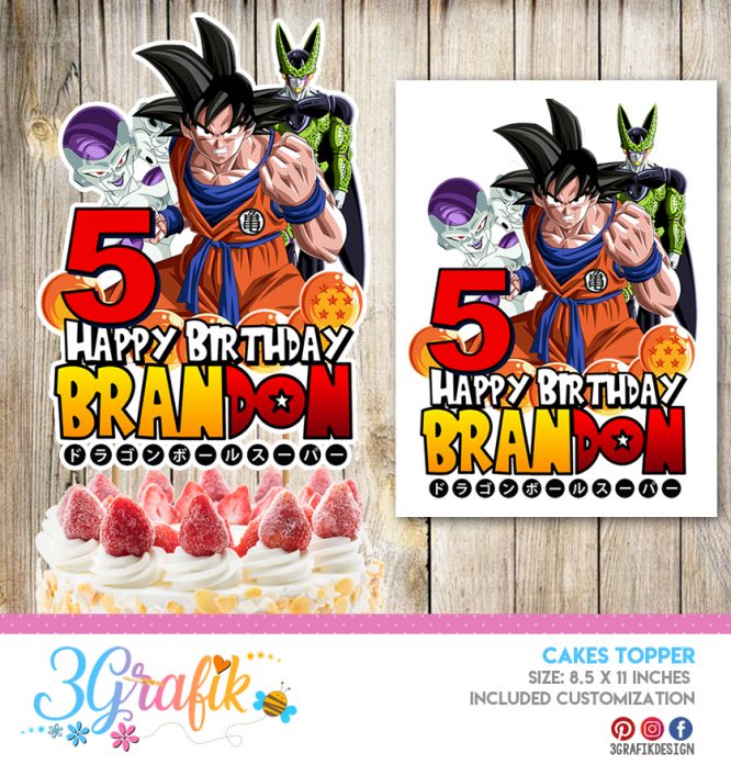 Dragon Ball Z cake topper Digital