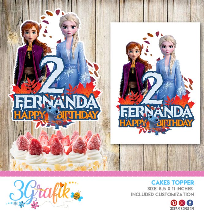 Frozen Cake Topper digital