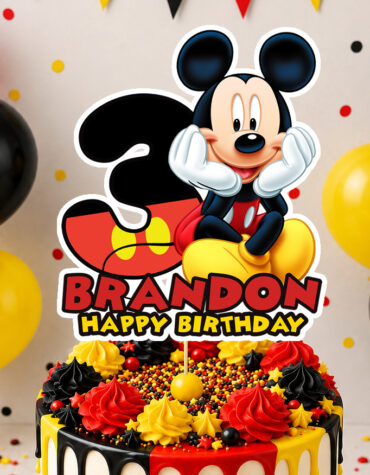 Mickey Mouse Cake Topper Personalized