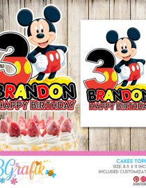 Mickey Mouse Cake Topper printable