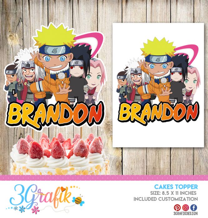 Naruto cake topper