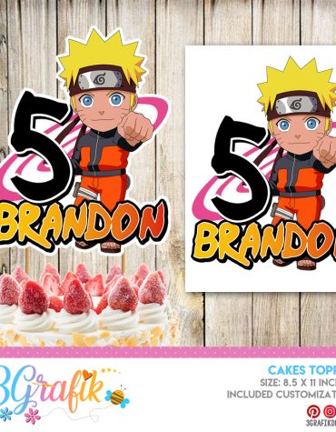 Naruto Cake Topper digital