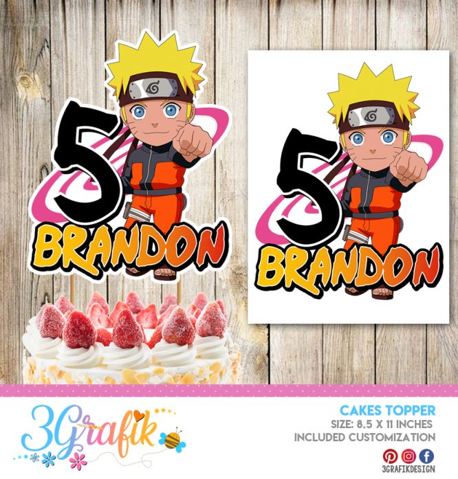Naruto Cake Topper digital