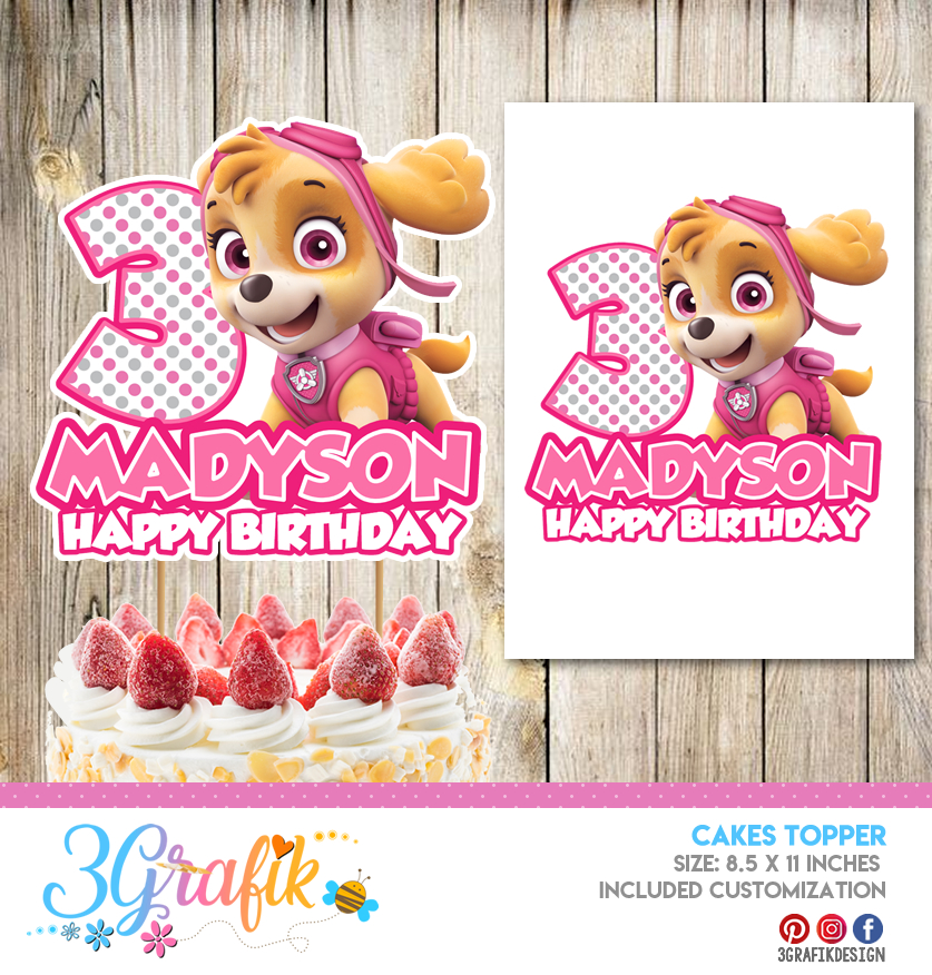 antenne Skælde ud Muskuløs ▷ Paw Patrol Printable Cake Topper | Paw patrol birthday Cake Topper