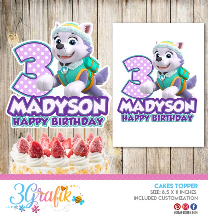 Paw Patrol Cake Topper Digital