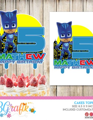 Pj Mask Cake Topper printable