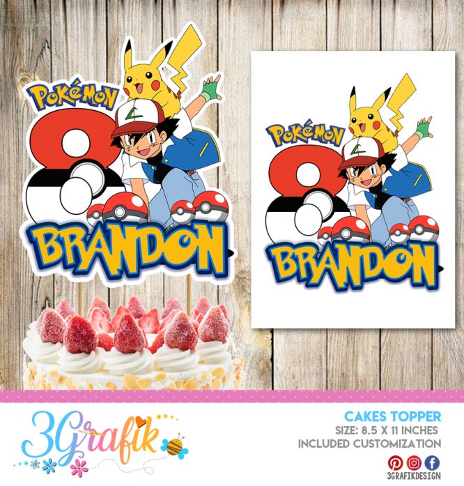 Pokemon Cake Topper printable