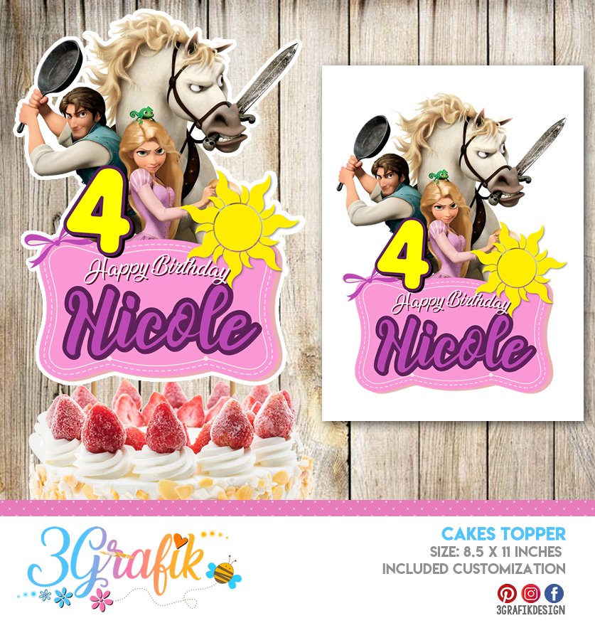 Rapunzel Cake Topper Printable Rapunzel Birthday Cake Topper Rapunzel Cake Topper Printable Rapunzel Birthday Cake Topper