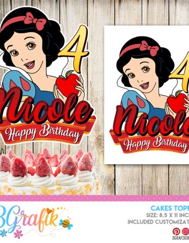 Snow White Cake Topper printable