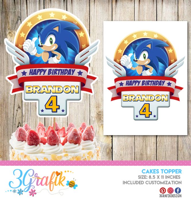 Sonic Cake Topper