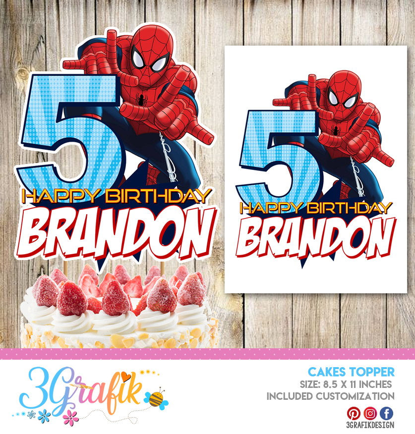Spiderman Cake Topper Printable Pdf Spiderman Cake Topper Printable Pdf