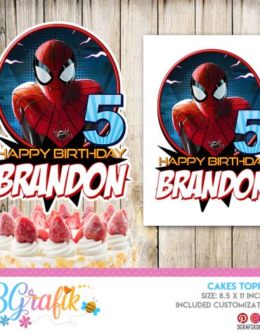 Spiderman cake topper printable