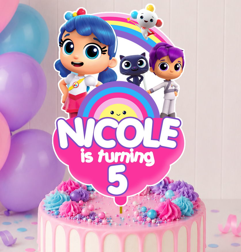True and the Rainbow Kingdom Cake Topper