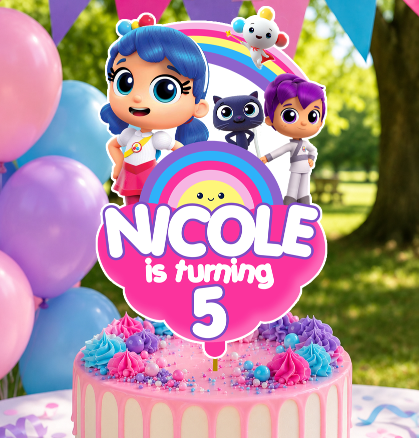 True and the Rainbow Kingdom Cake Topper