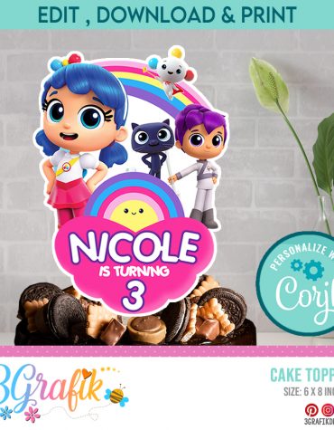 True and the Rainbow Kingdom Cake Topper
