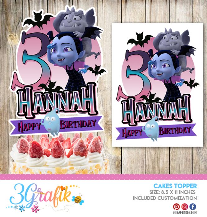 Vampirina Cake Topper digital