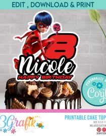 Miraculous Cake Topper Printable