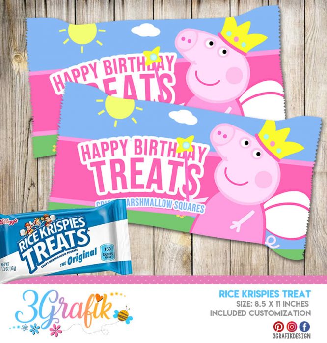 Peppa Pig Rice Krispie Treats