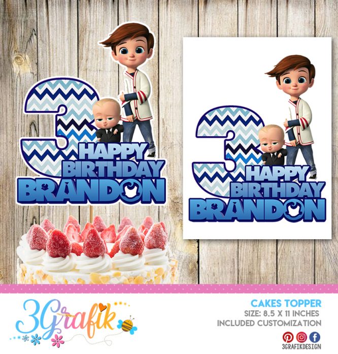 Boss Baby cake topper printable