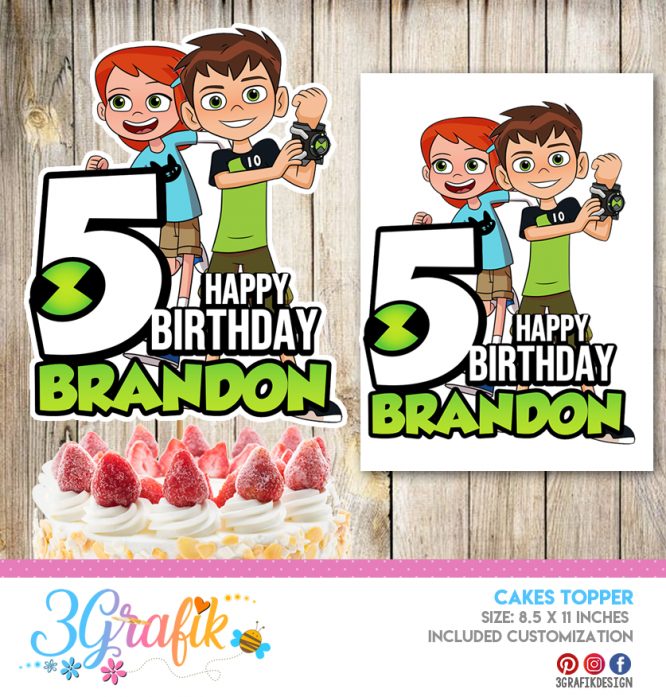 Ben 10 Cake Topper printable