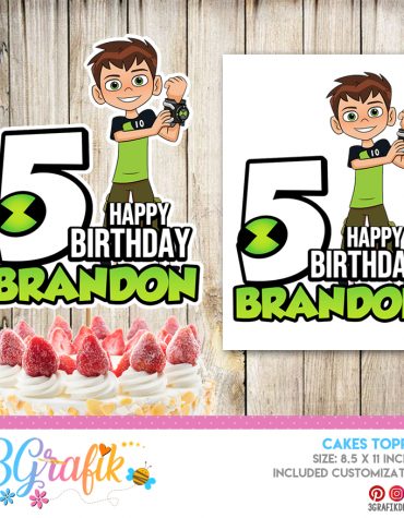 Ben 10 Cake Topper digital