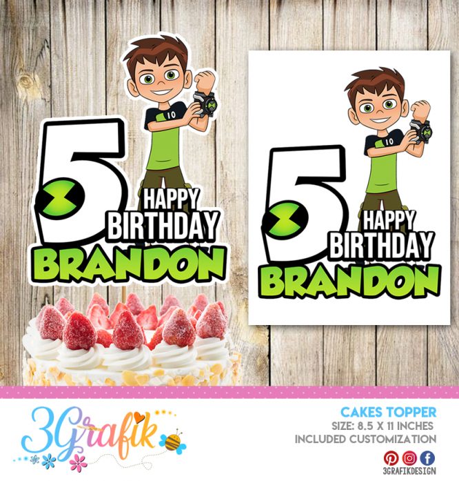 Ben 10 Cake Topper digital