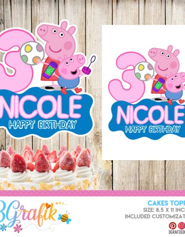 Peppa Pig birthday Cake Topper