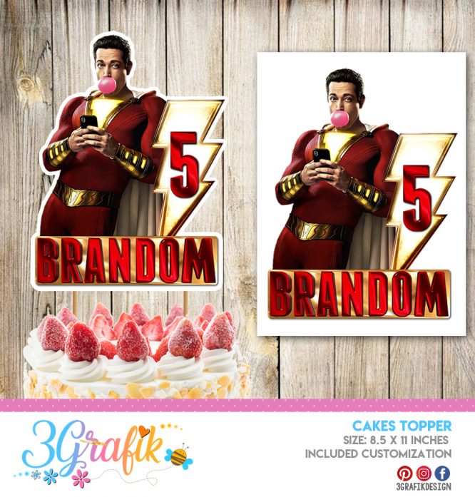 Shazam Cake Topper