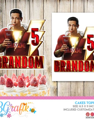 Shazam Cake Topper printable