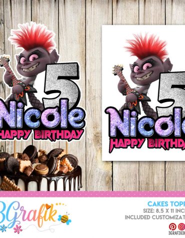 Trolls World Tour Cake Topper