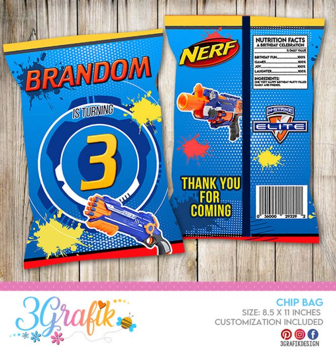 Nerf Chip Bag Blue