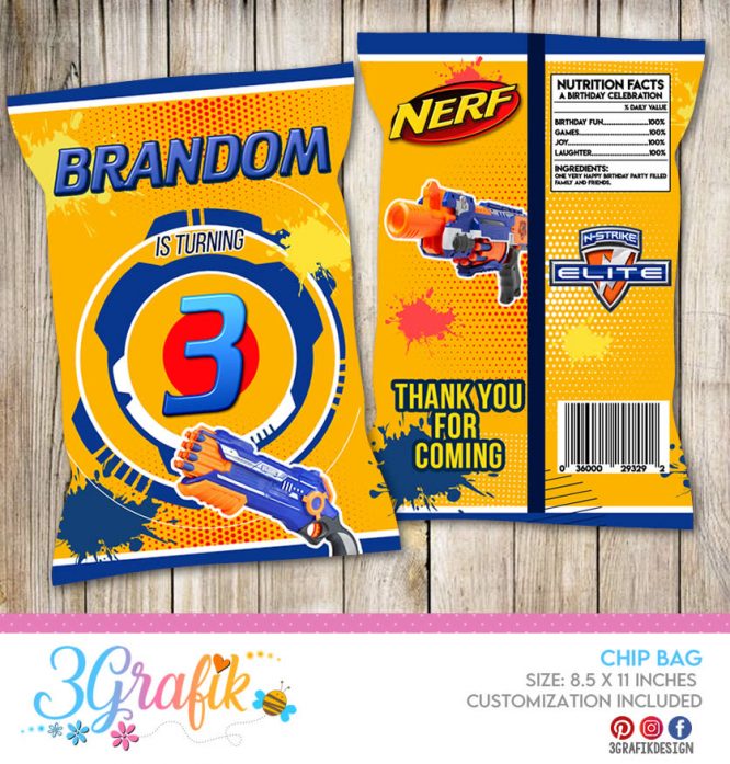 Nerf Chip Bag Orange