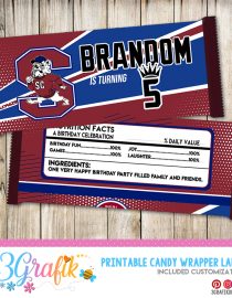 South Carolina State Bulldogs Candy Bar Wrapper labels