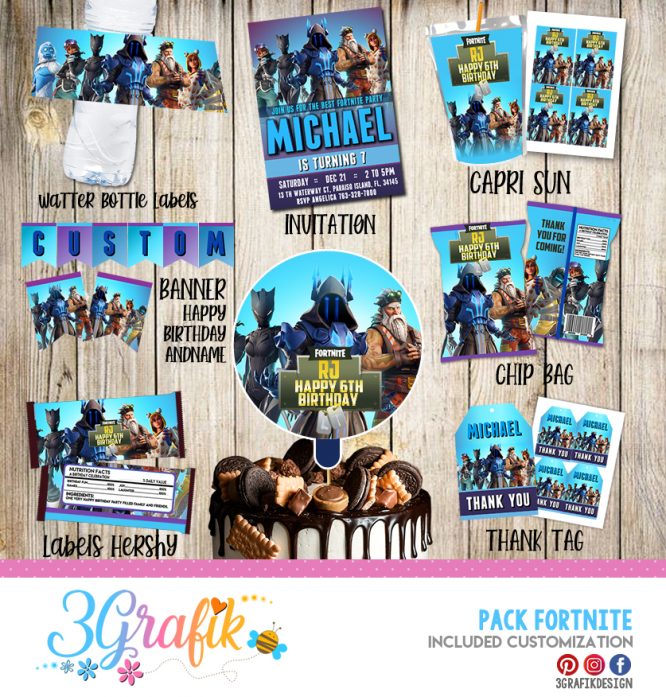 Party Fortnite Pack printable