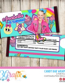 Jojo Siwa Candy Bar Wrapper