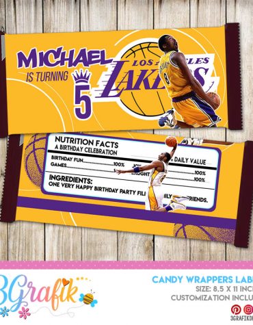 Lakers Birthday Invitation Template