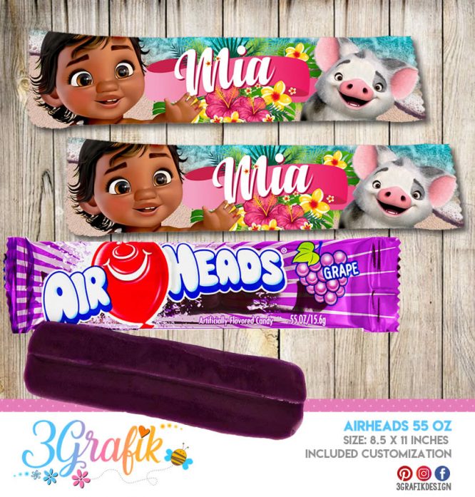 Moana Airheads labels