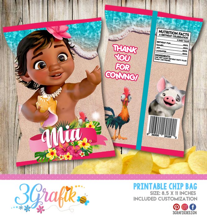 Moana Chip Bags