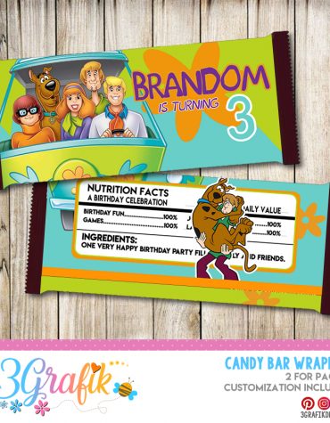Scooby Doo Candy Bar Wrapper label