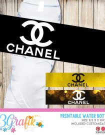 Chanel Water bottle Label