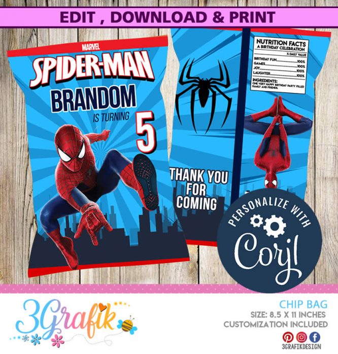 Spiderman Chip Bag