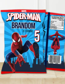 Editable Spider-Man Chip Bag Template