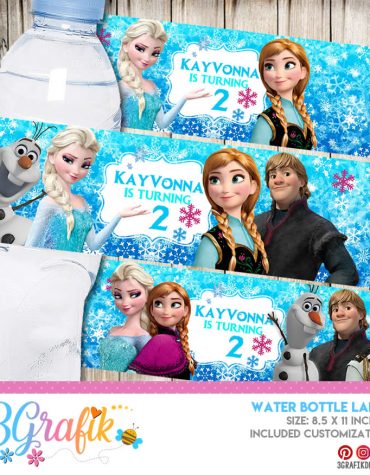 Frozen Water bottle Label digital