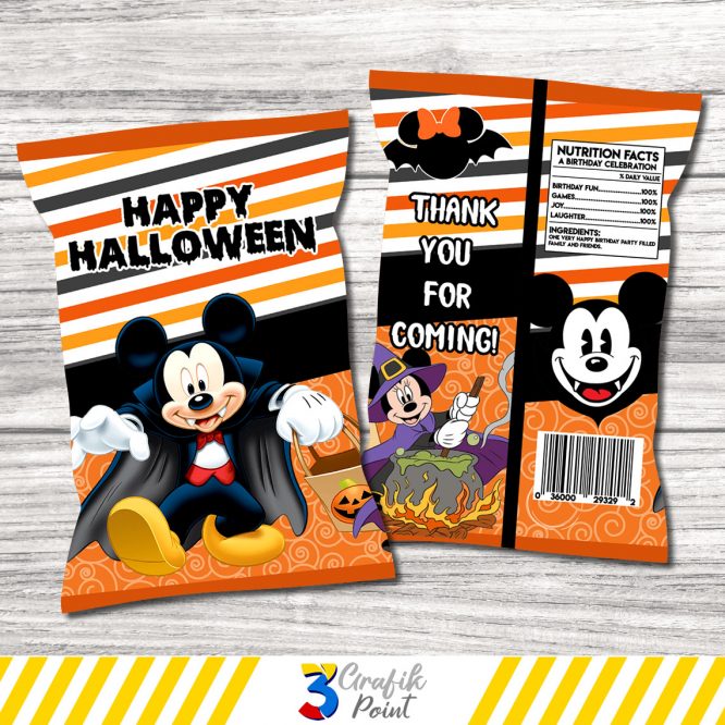 Halloween Mickey Mouse Chip Bag Digital